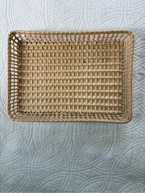 Straw Tray Rectangle Basket